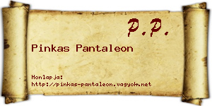 Pinkas Pantaleon névjegykártya
