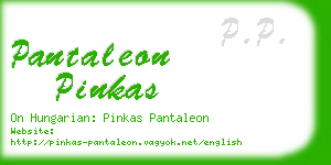 pantaleon pinkas business card